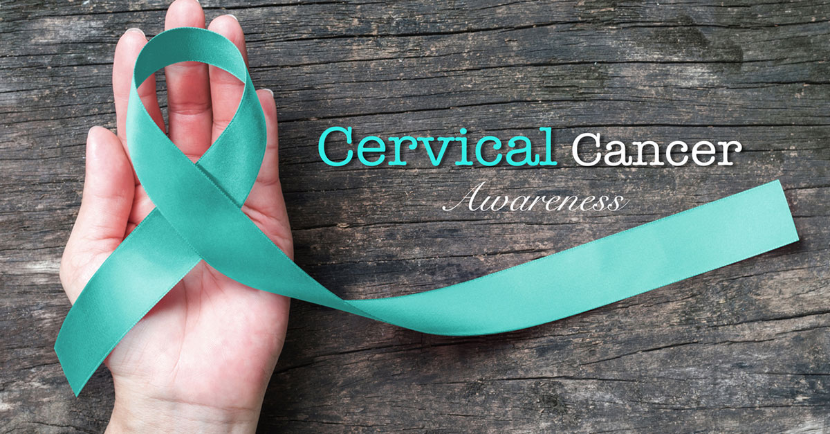 Cervical Cancer Awareness ribbon