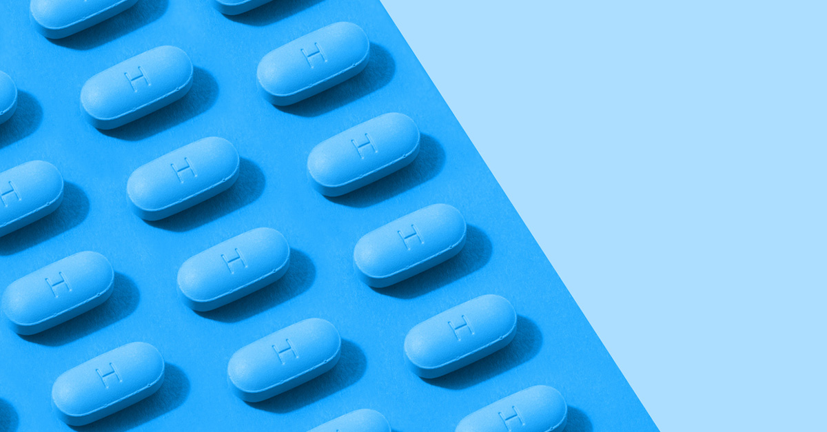 Pils of prescription PrEP Pills for Pre-Exposure Prophylaxis to help protect people from HIV.